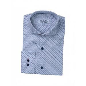 NEW 7 DOWNIE ST. men's long sleeve sport shirt in blue